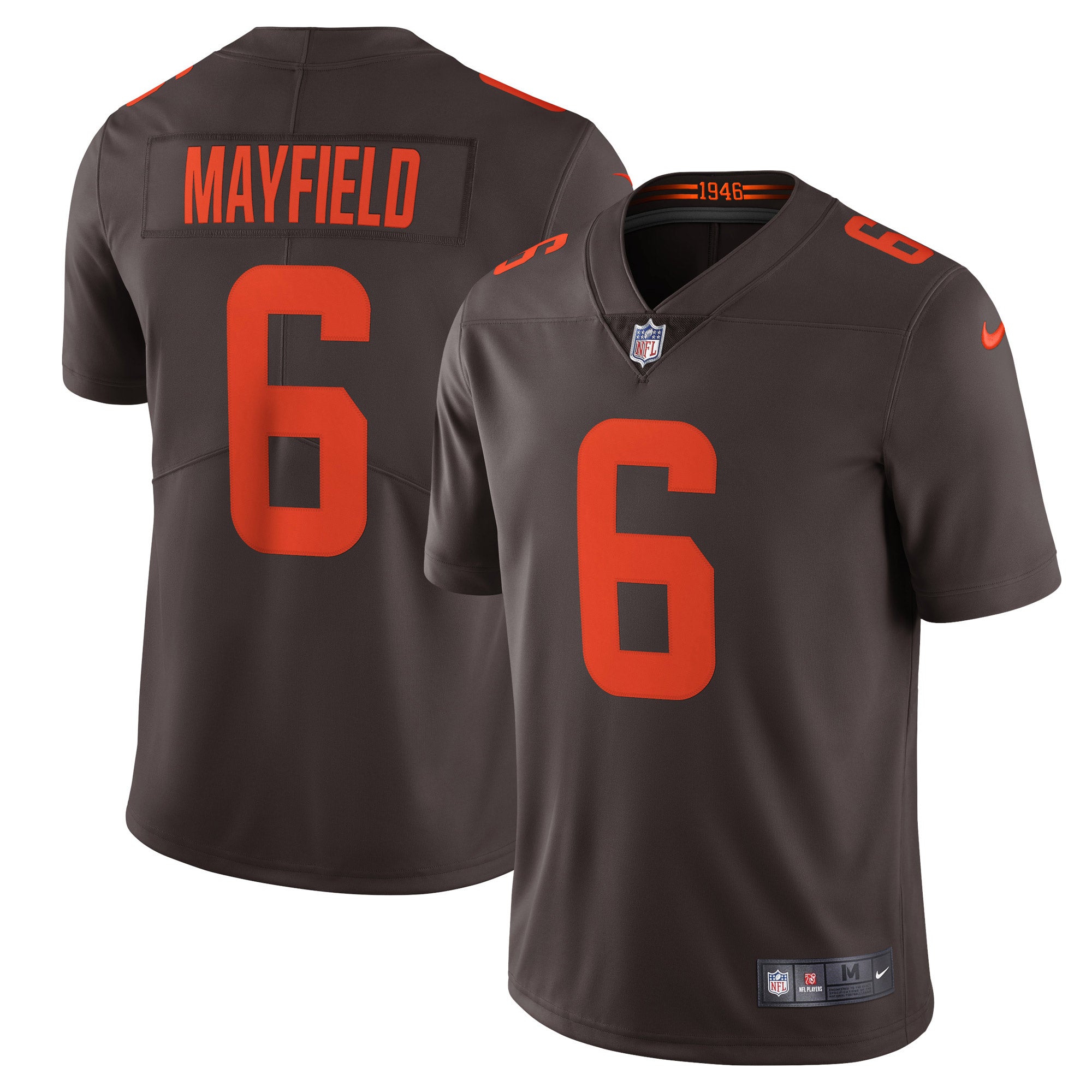 Nike Cleveland Browns No6 Baker Mayfield Black Men's Stitched NFL Vapor Untouchable Limited Smoke Fashion Jersey